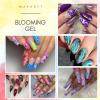 Makartt Clear Blooming Gel 15ml UV LED Soak Off Nail Art Polish for Spreading Effect, 2 Pcs Extra Strong Base Coat & Hard Gel Top Coat for Gel Polish with Nail Art Brush view 3