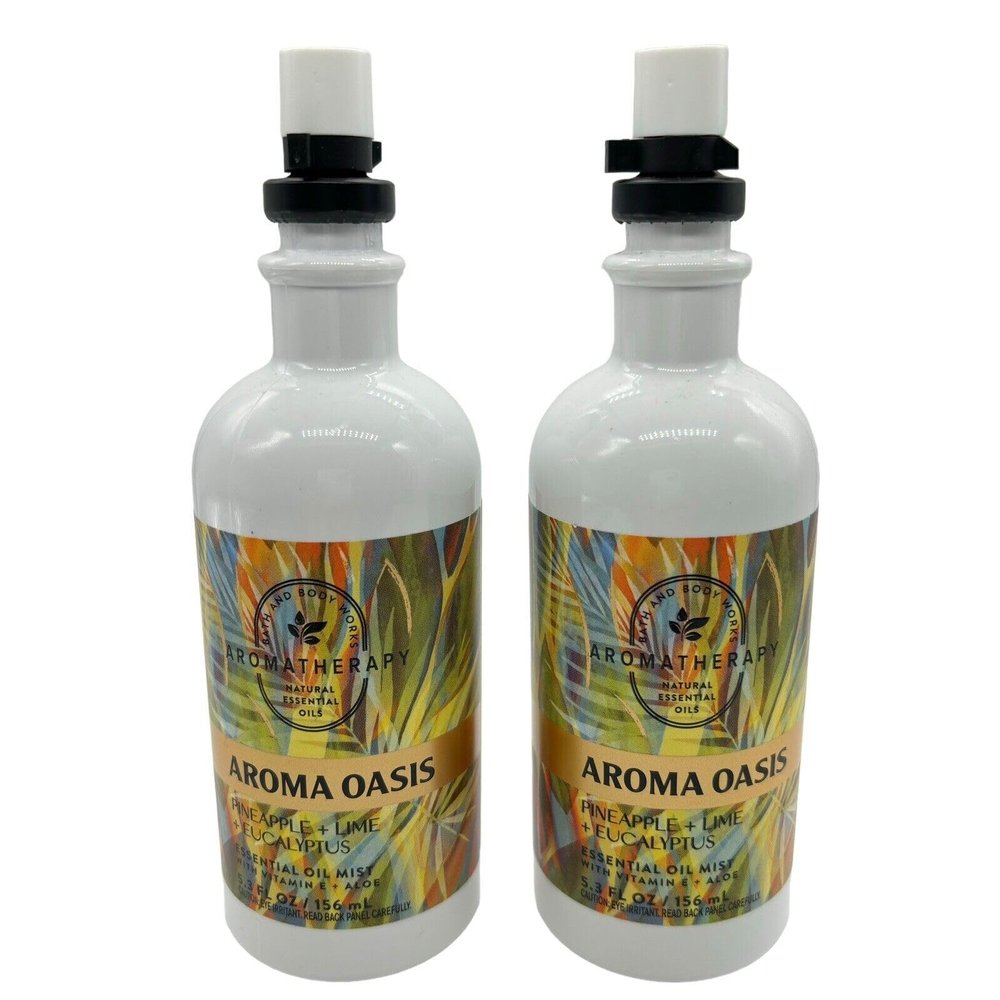 2 Pineapple Lime Eucalyptus Essential Oil Mist Bath Body 5.3 oz