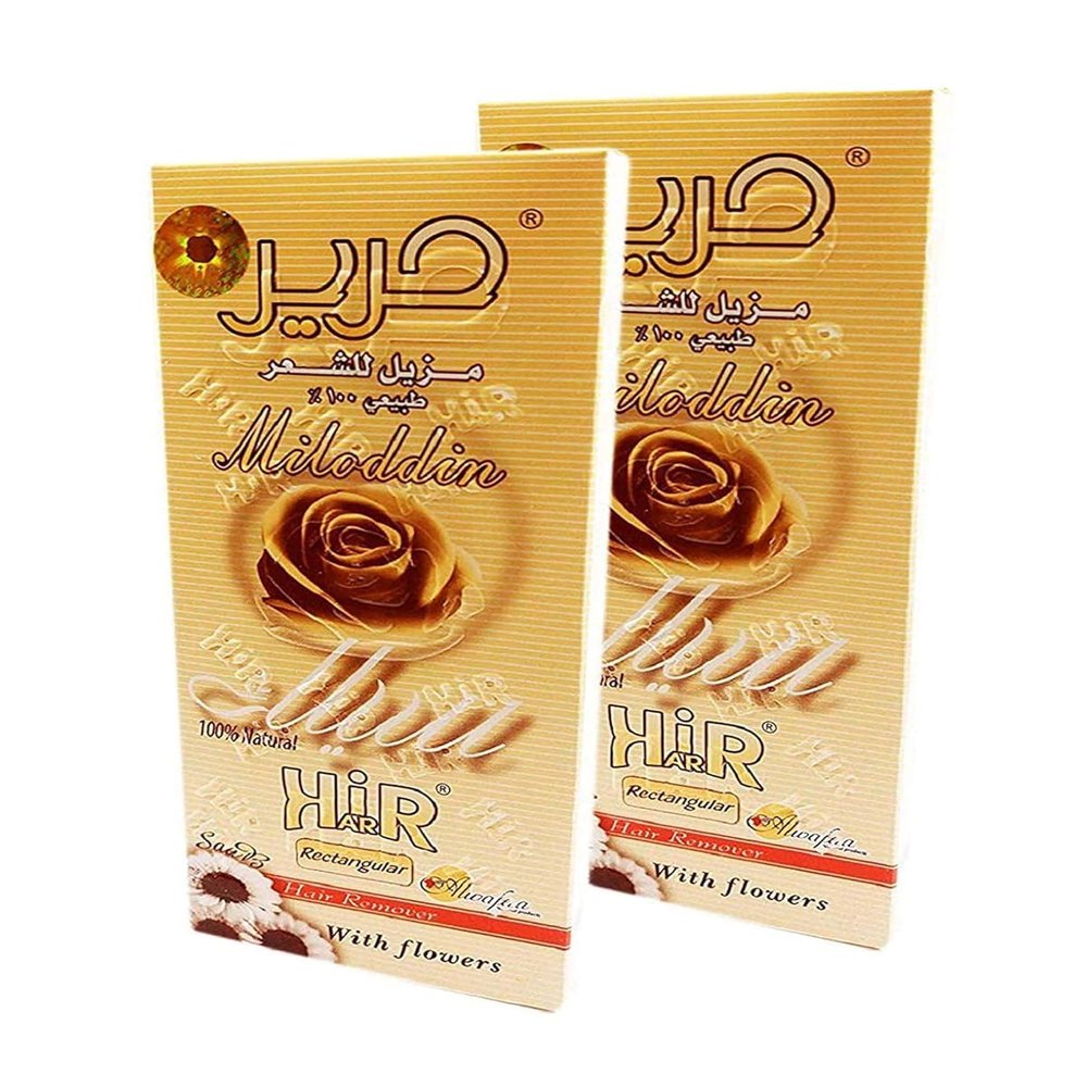 2 Pack Harir Sweet Packets Hair Removal Wax Waxing Sugar Sugaring Paste Natural Easy to Prepare All Body Bikini Brazilian Underarms Face ( Each Pack Is 90 gm / 3.17 oz - Total : 6.35 oz / 180 gm )