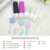 17Pcs Travel Bottles Set, Silicone Travel Bottle, Leak Proof Travel Bottles, Refillable Travel Toiletry Container for Shampoo Conditioner Lotion Body Wash, BPA Free (Purple) view 4
