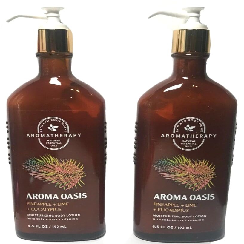 2 PINEAPPLE LIME EUCALYPTUS Body Lotions bath body 6.5 oz