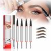 2024 New 2-in-1 Eyebrow Pencil with Gel,Waterproof Magic Eyebrow Pencil,Dual-Ended 3D Microblading Eyebrow Pen with 4 Tip & Eyebrow Brush, Makeup Long-Lasting Eyebrow Pen for Women (4 PCS) view 1