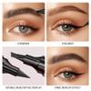 2 in 1 Microblading Eyebrow Pen with Eyeliner Pencil, Waterproof Eyebrow Pencil with 4 Fork Tip Multifunctional Double Head Microblade Eyebrow Pencil Waterproof and Long-Lasting (Light Brown) view 3