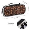 HMNBCD Makeup Bag for Women Funny Roasted Coffee Beans Printed Travel Cosmetic Bag for Women Waterproof Leather Cosmetic Bag Large Capacity Pen Bag view 2