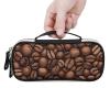 HMNBCD Makeup Bag for Women Funny Roasted Coffee Beans Printed Travel Cosmetic Bag for Women Waterproof Leather Cosmetic Bag Large Capacity Pen Bag view 4