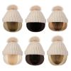 WUODHTW Women Caps with Hair Knit Beanie Cap with Extensions Short Straight Hairstyle Hat Wigs Winter Knitted hat bob Wig view 2