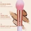 10pcs Makeup Brushes Set, Premium Portable Marble Face Makeup Brush Set, Setting Powder Eyeshadow Makeup Brush Tool for Women (pink bristles) view 3