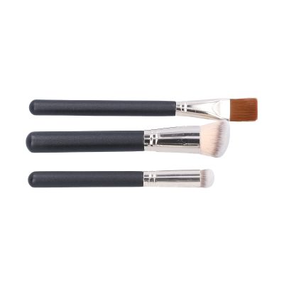 3PCS Facial Makeup Brush, Portable Synthetic Foundation Eyeshadow Concealer Brush, Professional Soft Hair No Brush Marks Makeup Brush for Girls Women