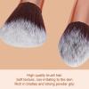 10pcs Makeup Brushes Set, Premium Portable Marble Face Makeup Brush Set, Setting Powder Eyeshadow Makeup Brush Tool for Women (Black bristles) view 4