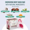 BAMBOEARTH Solid Moisturizing Body Wash Bar Soap  Natural Dry Gel Bodywash Shower Bars With Plant Based Essential Oil And Zero Waste Packaging - Use With Hair Shampoo & Conditioner (Coconut & Shea) view 2
