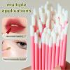 ELTONGUU 100 Pcs Disposable Lip Gloss Wands Applicator Tool - Makeup Beauty Tool Kits Black view 2