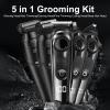 Clippers And Trimmers Set, Plastics and Stainless Steel Black Beard Trimmer Mustache Trimmer Beard Trimmer For Men with our 5 in 1 Hair Trimming Machine for trimming hair on variou view 3