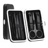 ZHFytsh-0668 Nail Clippers Kit 8 Pcs Manicure Nail Clipper Set Multifunction Household Stainless Steel Ear Spoon Nail Clippers Pedicure Nail Scissor Manicure Set(Black) view 3
