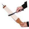 TOYZFRIENDY Leather and Canvas Double-layer Razor Strop with Hanging Buckle for Straight Razor Sharpening Home Barber Use view 3