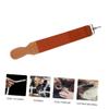 TOYZFRIENDY Leather and Canvas Double-layer Razor Strop with Hanging Buckle for Straight Razor Sharpening Home Barber Use view 4