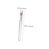 Baluue 6pcs Silicone Lip Brushes with Covers Small Dustproof Lipstick Applicators for Women for Lip Gloss Makeup Transparent Handles Watermelon Red and Pink view 2