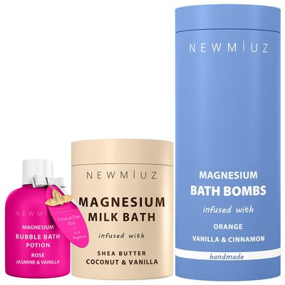 Luxurious Vanilla and Magnesium Bath Set Pack of 3
