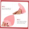 Baluue 4pcs Face Washing Brush Heart Shaped Exfoliating Facial Cleaners for Deep Cleansing Blackhead Removal and Skin Firming and Transparent Pink view 2
