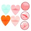 Baluue 4pcs Face Washing Brush Heart Shaped Exfoliating Facial Cleaners for Deep Cleansing Blackhead Removal and Skin Firming and Transparent Pink view 3