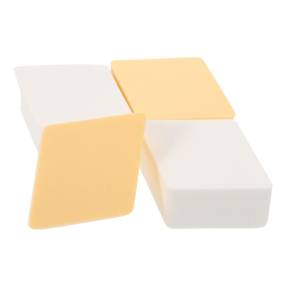 Baluue 4pcs Heart Shape Makeup Sponges Non-latex Cosmetic Blending Applicators for Liquid Foundation and Cream for Women Makeup Routine Easy to Clean and Portable
