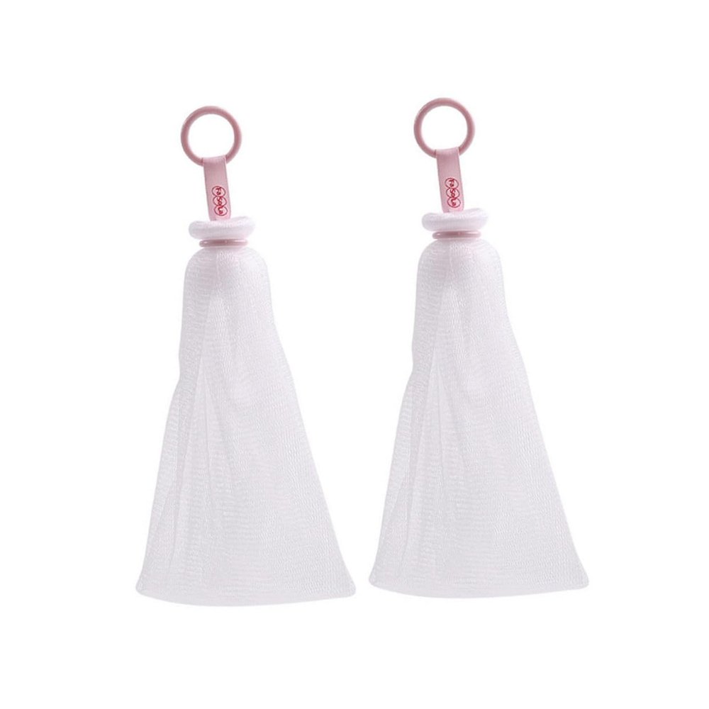 Baluue 2pcs Foaming Soap Saver Nets Facial Body Cleansing Tool for Handmade Soap Cleansing Products Durable Comfortable Texture for Easy Foam Production