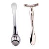 IWOWHERO 1set Shaped Eye Cream Applicator Set Zinc Alloy Eye Massager Makeup Spoon for Cooling Relief Portable Beauty Tool for Dark Circles Care Set view 1