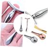 IWOWHERO 1set Shaped Eye Cream Applicator Set Zinc Alloy Eye Massager Makeup Spoon for Cooling Relief Portable Beauty Tool for Dark Circles Care Set view 2
