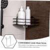 Garneck Stainless Steel Razor Holder Hair Dryer Rack Corner Bathroom Shelves Adhesive Mount Easy Install view 2