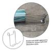 Garneck Stainless Steel Razor Holder Hair Dryer Rack Corner Bathroom Shelves Adhesive Mount Easy Install view 4