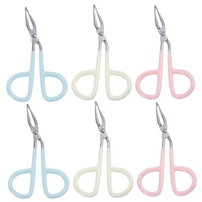 Ipetboom 18pcs Stainless Steel Eyebrow Tweezers Flat Tip Scissors Professional Eyebrow Makeup Tool for Precise Trimming and Grooming and Easy to Use