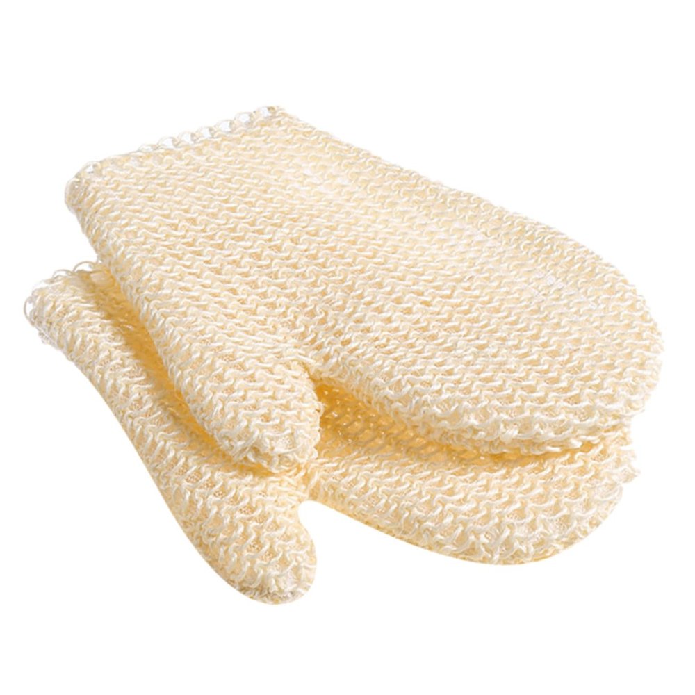 COLLBATH 2pcs Exfoliating Shower Mittens for Body Scrubbing Soft and Reusable Bath Gloves for Gentle Skin Cleansing and Deep Exfoliation Ergonomic Design for Sessions