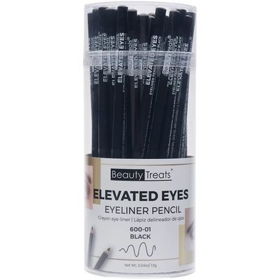 Beauty Treats 36 PCs Bulk Elevated Eyeliner Pencil Soft Textured Easy to Color Long Lasting Eyebrow (Black)