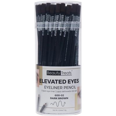 Beauty Treats 36 PCs Bulk Elevated Eyeliner Pencil Soft Textured Easy to Color Long Lasting Eyebrow (Dark Brown)