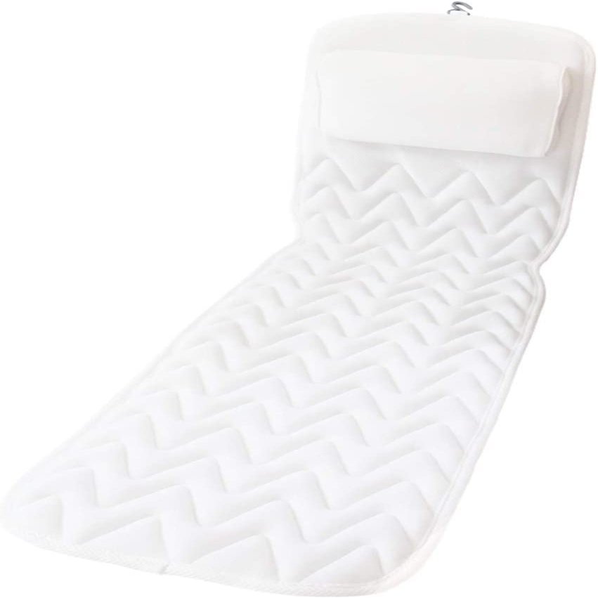 CYANGBO Bath Pillow,Bathtub Pillow Bath Pillow Full Body Spa Bathtub Pillow Mat, Spa Mattress with 3D Air Mesh Technology with Large Non-Slip Suction Cups, Head Neck Back Support Cushion Bath Cushion