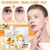 11PCS Turmeric Skincare Set, Skin Care Set with Turmeric Face Wash, Eye Cream, Toner, Facial Cream, Face Serum, Moisturizing Tinted Lip Balm, Under Eye Patches Set with 3 Honey Facial Masks view 2