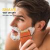 Electric Razor, Electric Razor for Men Face, Shavers for Men, Foil Shaver 3 Adjustable Speeds Rechargeable Waterproof Close Shave Trimmer with LED Display for Face/Beard/Head Shavers (Orange) view 3