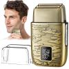 Electric Razor, Electric Razor for Men Face,Shavers for Men, Foil Shaver 3 Adjustable Speeds Rechargeable Waterproof Close Shave Trimmer with LED Display for Face/Beard/Head Shavers (Yellow) view 1