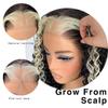 MITIMES 13x6 Skunk Stripe Curly Wig Wear And Go Glueless Synthetic HD Lace Front Afro Wig Pre-Plucked Pre-Cut Afro Curly Layered Wig view 3
