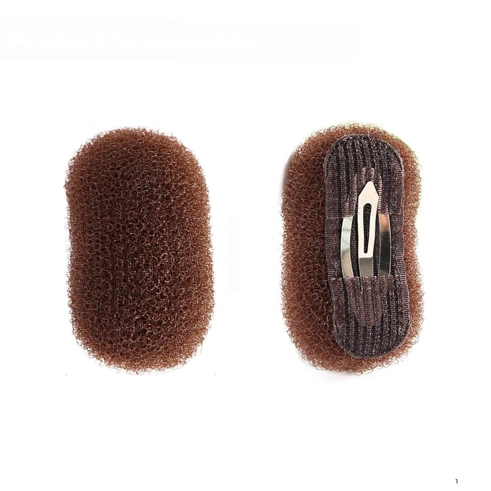 2Pcs Charming Bump It Up Volume InsertsBump It Up Hair Pads,Hair Styling Accessories,Do Beehive Hair Base Styling Clip Accessories for Women Lady Girl (Coffee)
