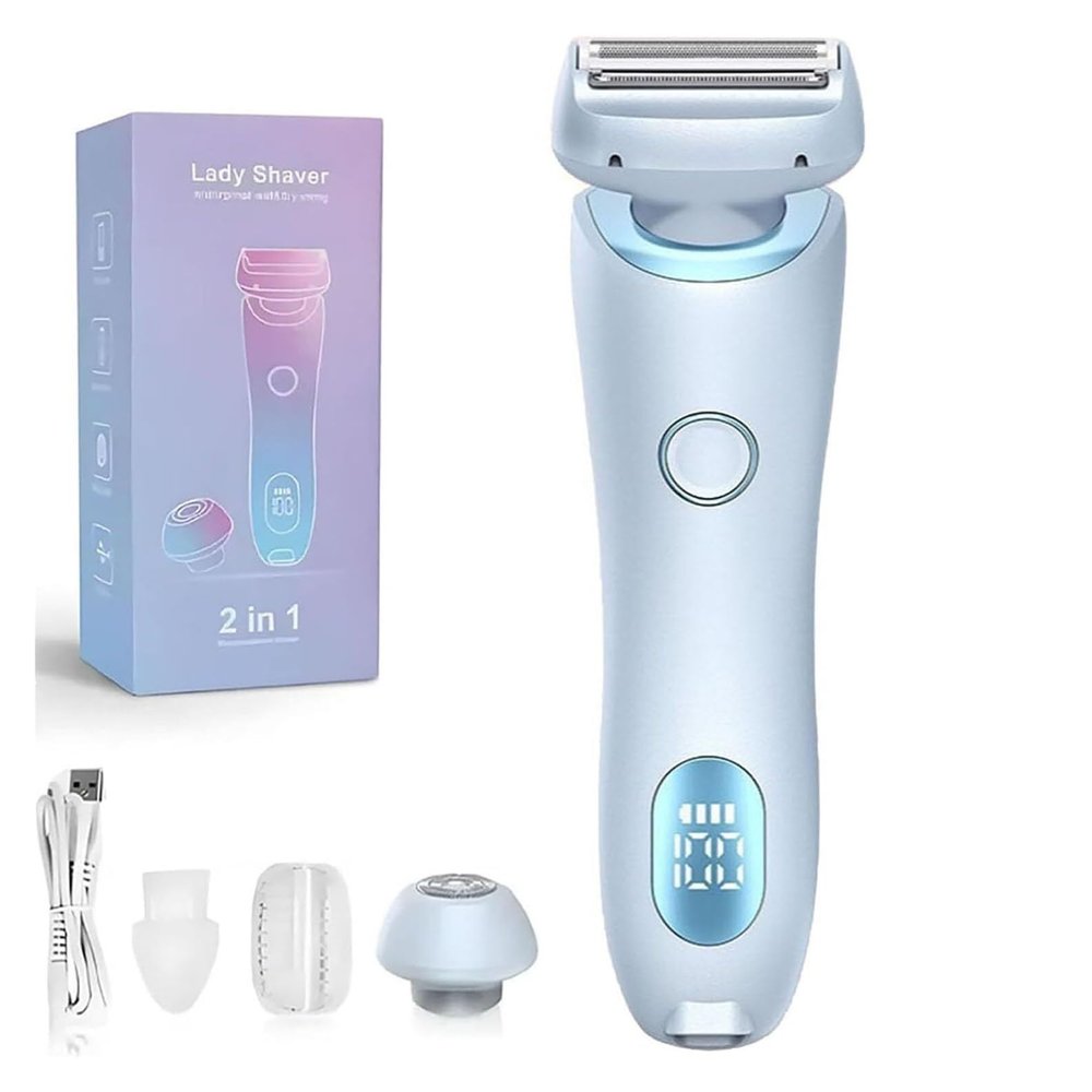 Duskofficial Razor, Glide Pro 3.0 Razor, Dusk Official Shaver, 2 in 1 Electric Silkglide Pro, Ipx7 Waterproof Women's Bikini Trimmers, Wet & Dry(Blue)