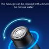 Mini Electric Shaver for Men Portable USB Rechargeable Wet & Dry Use Rotary Electric Shaver for Travel Black, mini electric shaver view 2
