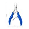 Cuticle Trimmer, Stainless Steel and ABS Ingrown Toenail Set, Black,Blue,Red(Optional) Nail Clippers Ingrown Toenail Removal Kit with 1 Ingrown Toenail Set for Seniors, Grip view 2