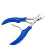 Cuticle Trimmer, Stainless Steel and ABS Ingrown Toenail Set, Black,Blue,Red(Optional) Nail Clippers Ingrown Toenail Removal Kit with 1 Ingrown Toenail Set for Seniors, Grip view 3