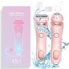 Busaiu Dusk Razor for Women - Silky Glide Pro 3.0 Razor, 2 in 1 Electric Shaver Razors, Ipx7 Waterproof Women's Bikini Trimmers, Wet or Dry(Pink) view 1