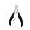 Cuticle Trimmer, Stainless Steel and ABS Ingrown Toenail Set, Black,Blue,Red(Optional) Nail Clippers Ingrown Toenail Removal Kit with 1 Ingrown Toenail Set for Seniors, Grip view 2
