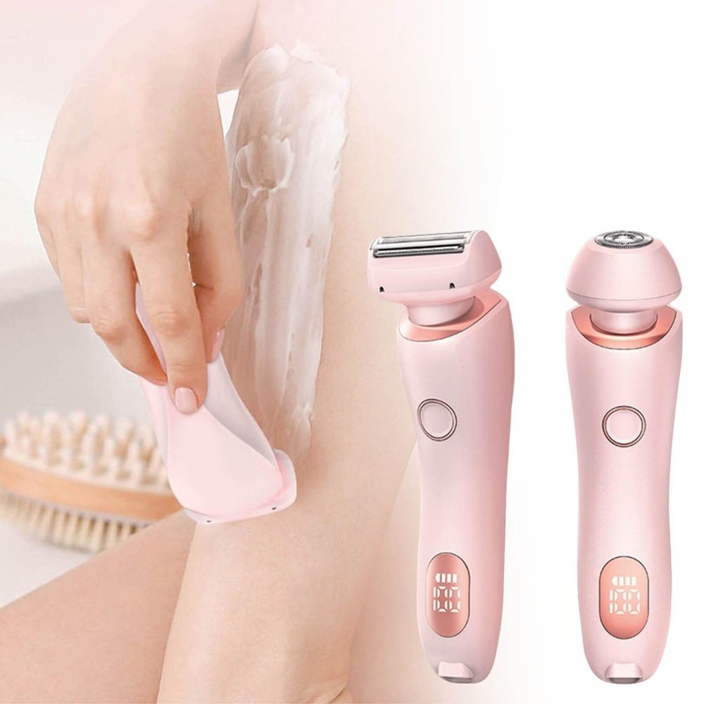 Busaiu The Glide Pro 3.0 Razor, Portable Rechargeable 2 in 1 Dusk Glide Pro 3.0 Shaver, Dusk Official Electric Razor for Leg Arm Underarm Pubic Area, Wet or Dry(Pink)