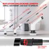 APLUSH Electric Spin Scrubber,Cordless Shower Cleaning Brush with 7 Replaceable Brush Heads, Adjustable 2 Speeds Extension Handle Power Cleaning Brush for Tub Tile Floor Car,White view 4