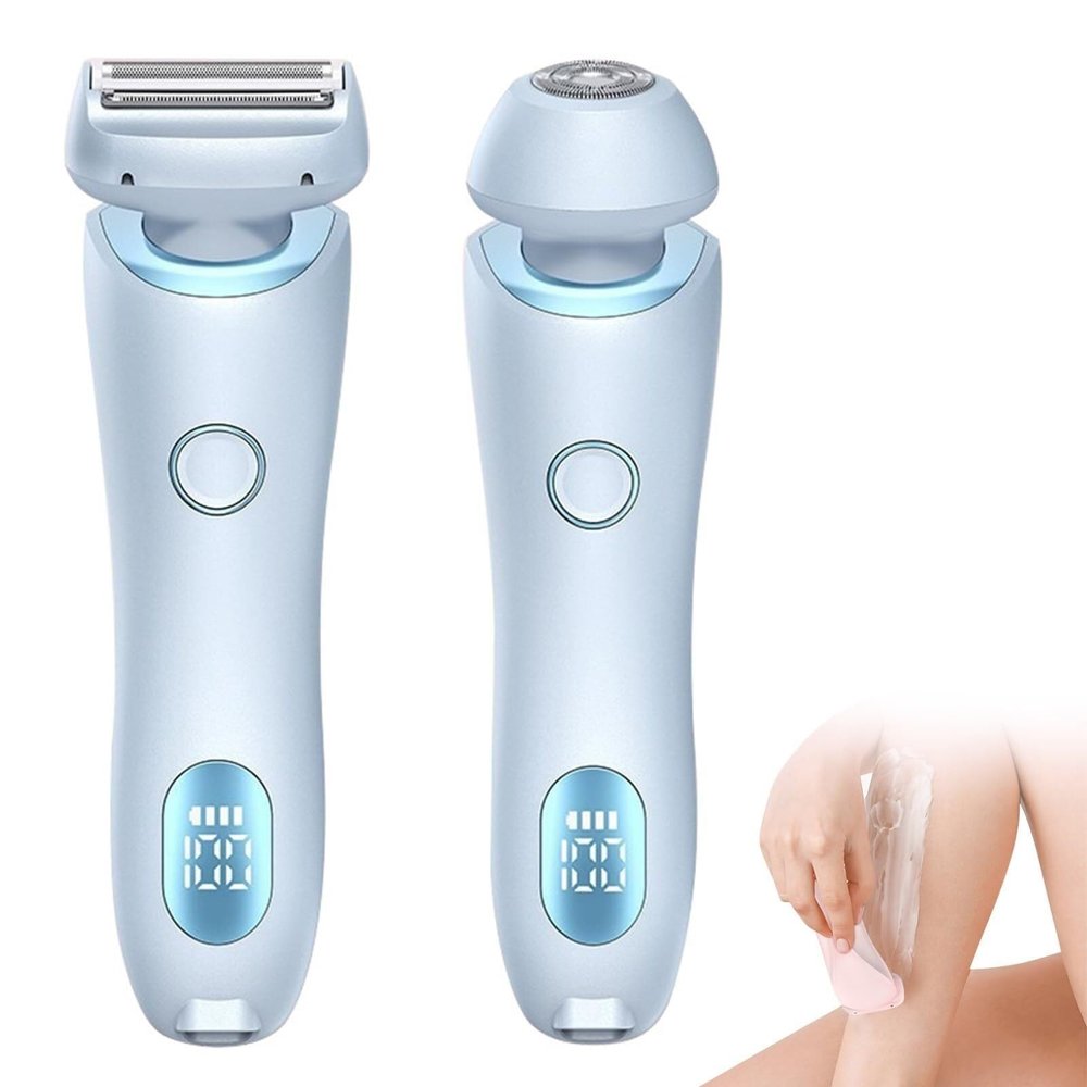 Busaiu Dusk Razor for Women, The Glide Pro 3.0 Razor, Waterproof Electric Razor for Women, Wet and Dry, Painless Hair Removal, Removable Head(Blue)