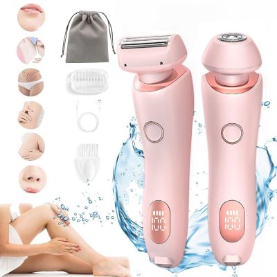 Duskofficial Razor, Duskofficial The Glide Pro 3.0 Shaver, 2 in 1 Electric Shaver Razors, Ipx7 Waterproof Women's Bikini Trimmers, Wet or Dry(Pink)