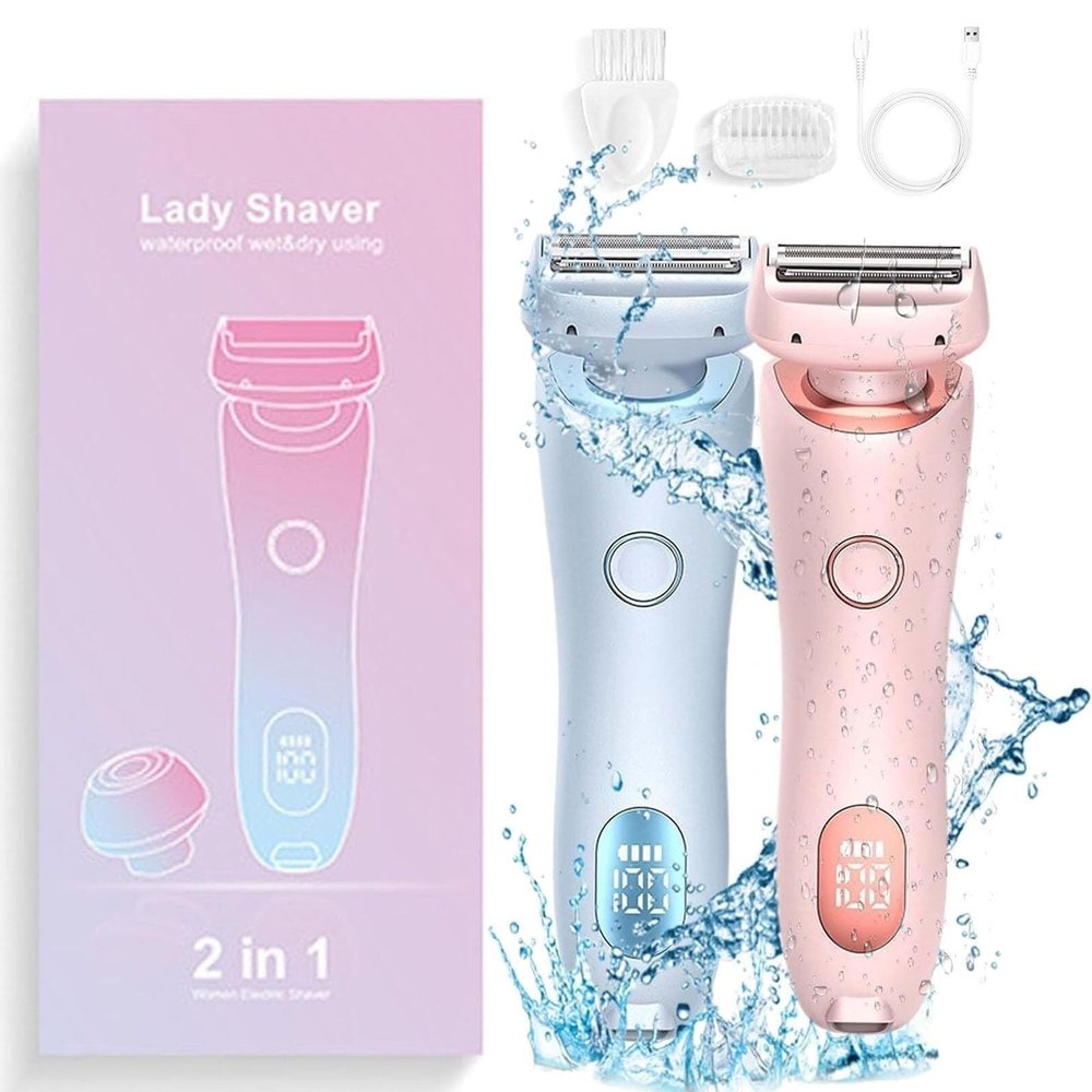 Dusk Razor for Women - Silky Glide Pro 3.0 Razor, 2 in 1 Electric Shaver Razors, Ipx7 Waterproof Women's Bikini Trimmers, Wet or Dry(Mixed)